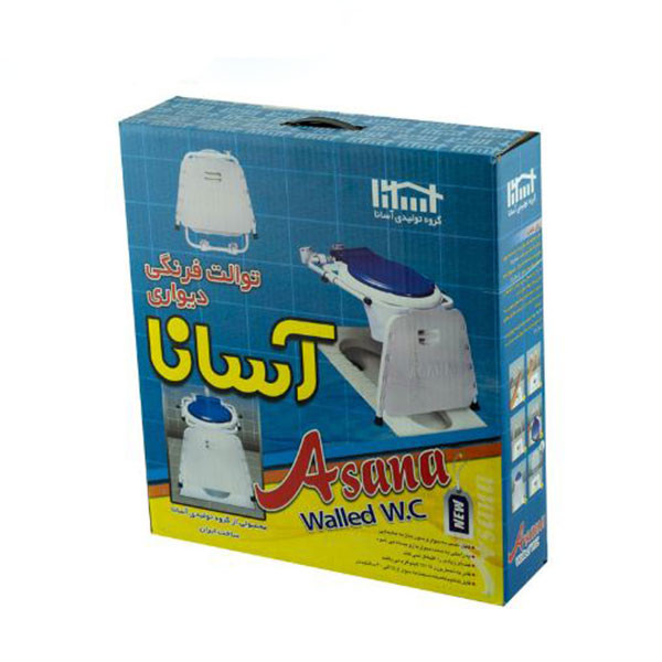 توالت فرنگی دیواری آسانا با قیف تاشو مدل 03